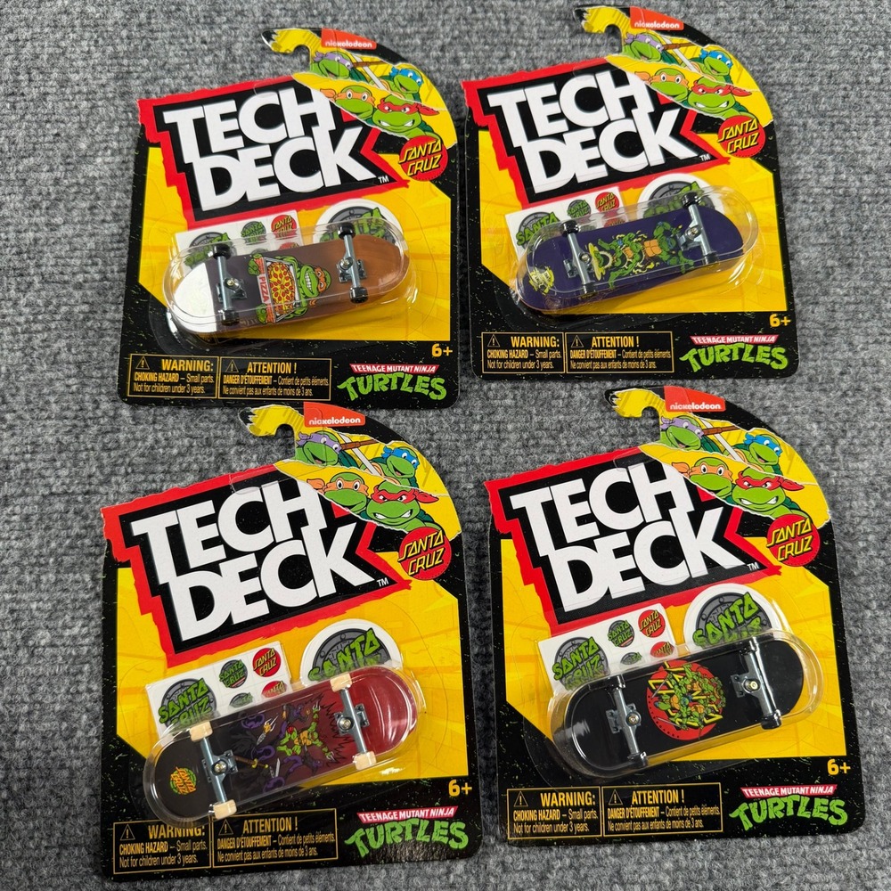 Tech Deck Fingerboard Multi TMNT Santa Cruz 4 Pack Skateboards NIB
